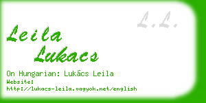 leila lukacs business card