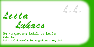 leila lukacs business card